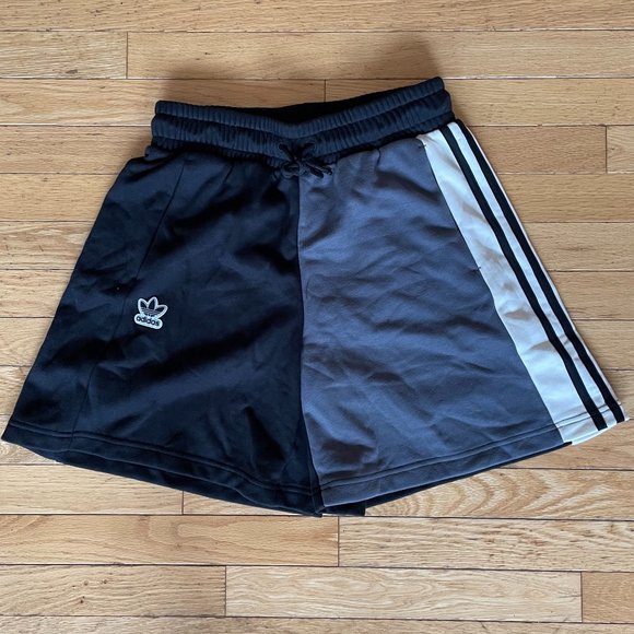 Brand New Adidas Originals 'summer rave' colourblock boyfriend shorts in black - Picture 4 of 16